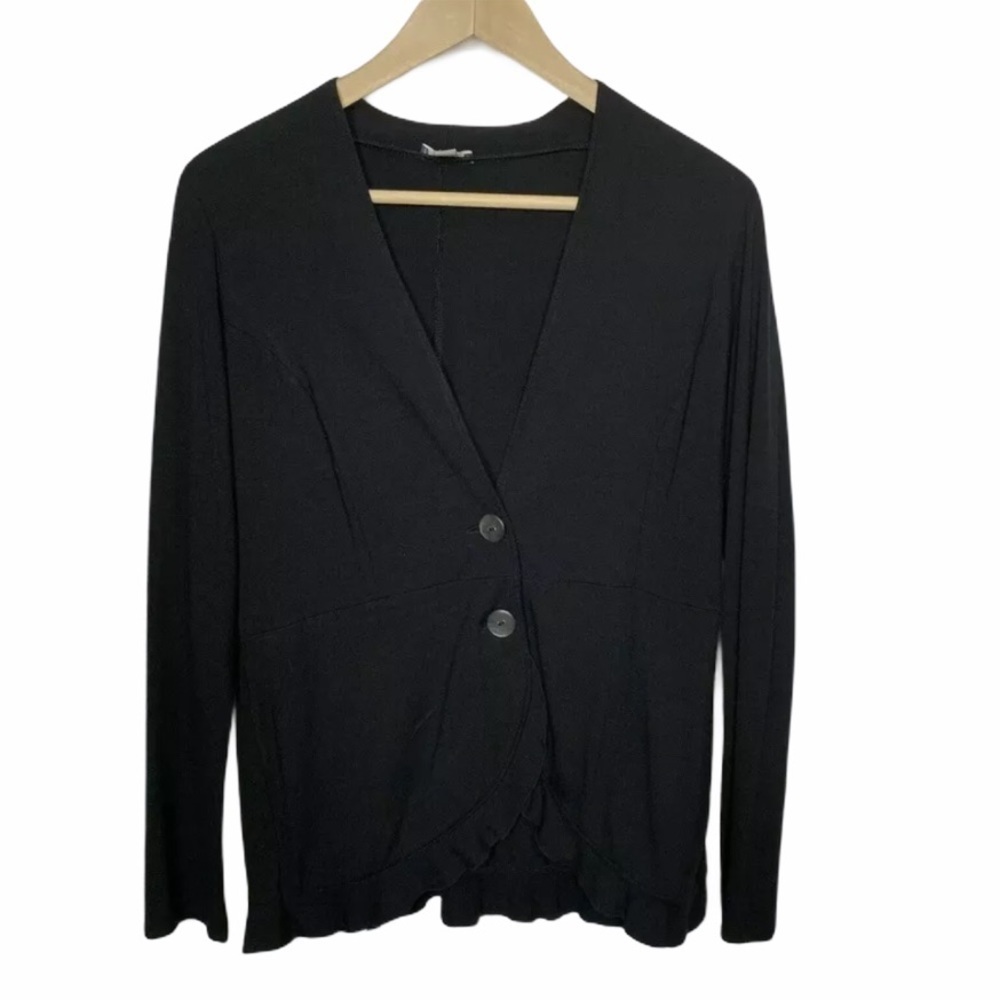 J Jill Womens Cardigan Size Small Petite Black